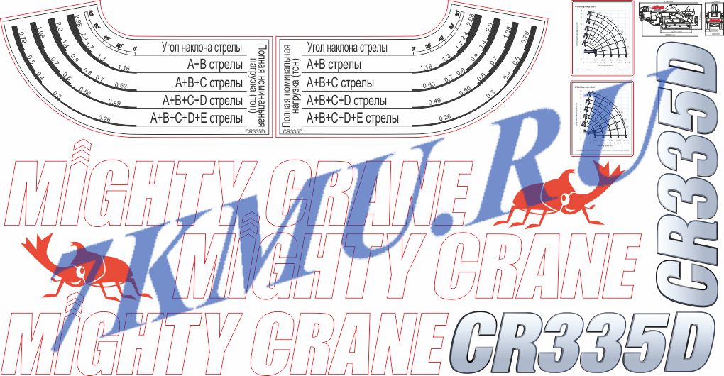 Набор стикеров для MaghtyGrane CR335D